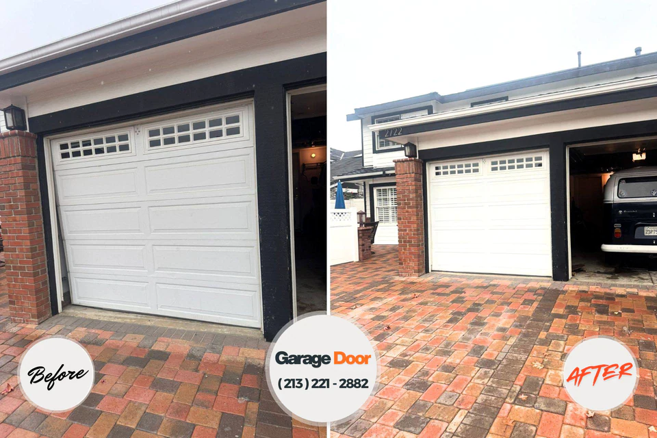 Before and after: Garage Door Emergency Repair Union City, OH
